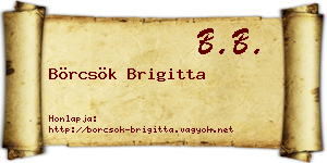 Börcsök Brigitta névjegykártya